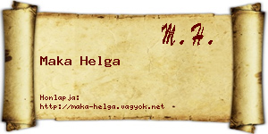 Maka Helga névjegykártya